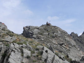 Giampiero a inizio ferrata a Quota 3070 (30378 bytes)